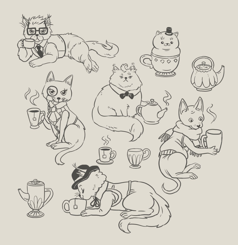 cats-tea_lines